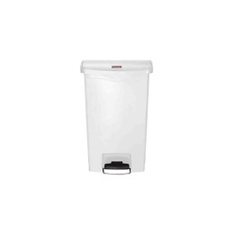 1 pcs - Rubbermaid Commercial Products Slim Jim 50L White Pedal Waste Bin