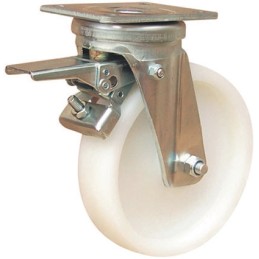 1 pcs - Guitel Hervieu Braked Swivel Castor Wheel, 1000kg Capacity, 200mm Wheel