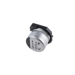 10 pcs - Nichicon 10μF Aluminium Electrolytic Capacitor 50V dc, Surface Mount - UWT1H100MCL1GB