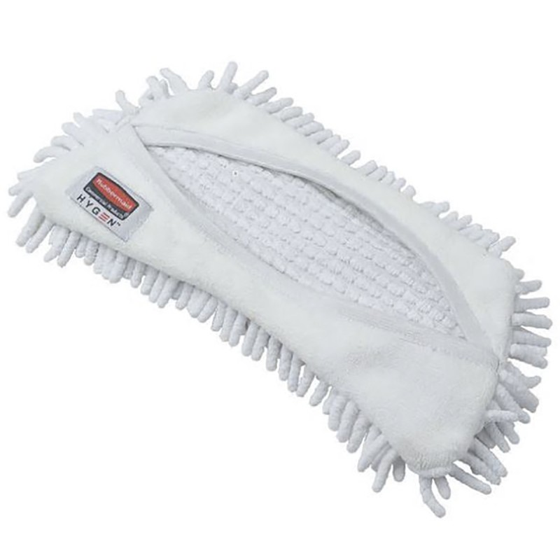 1 pcs - Rubbermaid Commercial Products White Microfibre Mop Cover for use with Rubbermaid HYGEN™ Quick-Connect handles
