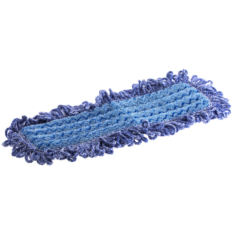 1 pcs - Rubbermaid Commercial Products 40cm Blue Microfibre Mop Head for use with Hygen Frame & Handle