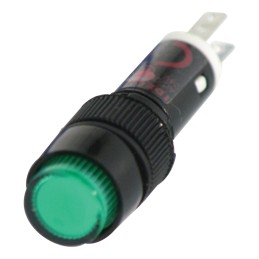 1 pcs - Idec Green Panel Mount Indicator, 24V ac/dc, 8.1mm Mounting Hole Size, Solder Tab Termination