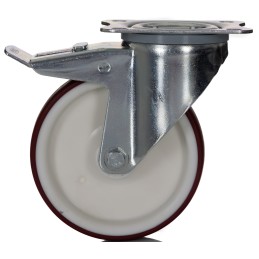 1 pcs - Tente Braked Swivel Castor Wheel, 300kg Capacity, 125mm Wheel