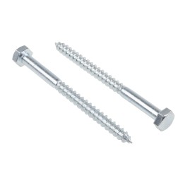 1 Bag of 25 - RS PRO Hex Coach Screw, Steel Bright Zinc Plated, 10mm x 130mm