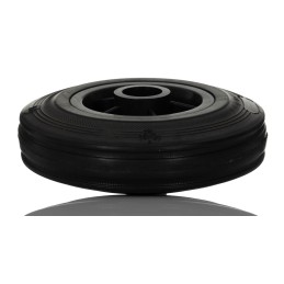 1 pcs - Tente Black Rubber Ageing Resistant Trolley Wheel, 100kg