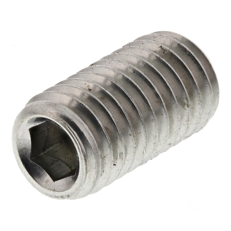 1 Bag of 25 - Plain Stainless Steel Hex Socket Set M8 x 16mm Grub Screw