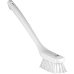 1 pcs - Vikan Hard Bristle White Scrubbing Brush, 46mm bristle length
