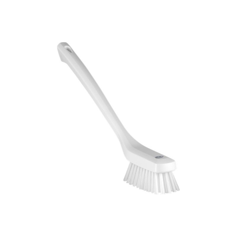 1 pcs - Vikan Hard Bristle White Scrubbing Brush, 46mm bristle length