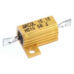 1 pcs - Arcol, 5Ω 10W Wire Wound Chassis Mount Resistor HS10 5R J ±5%