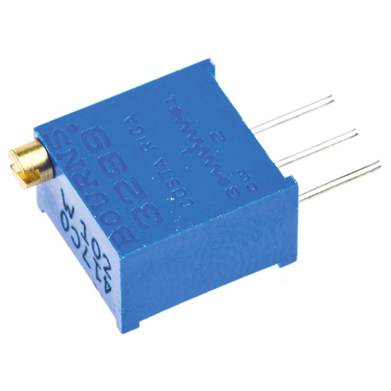 1 pcs - 1kΩ, Through Hole Trimmer Potentiometer 0.5W Top Adjust Bourns, 3299