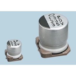 10 pcs - Nichicon 100μF Aluminium Electrolytic Capacitor 6.3V dc, Surface Mount - UWX0J101MCL1GB