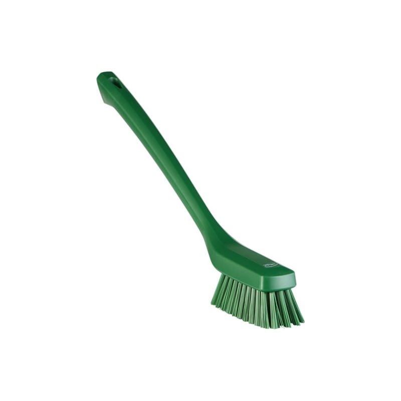 1 pcs - Vikan Hard Bristle Green Scrubbing Brush, 46mm bristle length