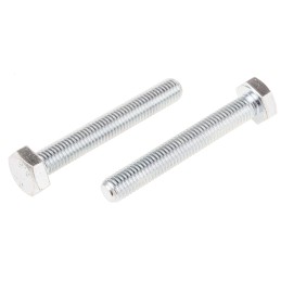 1 Bag of 25 - Clear Passivated, Zinc Steel Hex, Hex Bolt, M10 x 70mm