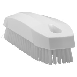 1 pcs - Vikan Hard Bristle White Scrubbing Brush, 17mm bristle length, PET bristle material