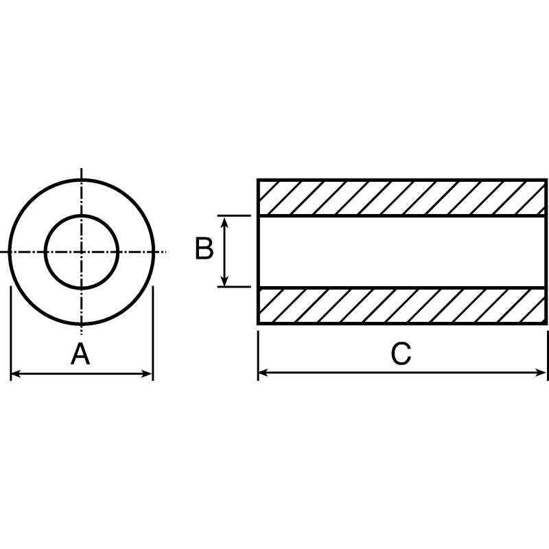 25 pcs - Fair-Rite Ferrite Ring Round Cable Core, For: Suppression Components, 6.35 x 2.95 x 25.4mm