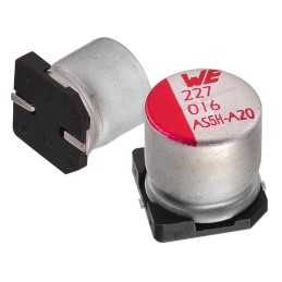 10 pcs - Wurth Elektronik 220μF Aluminium Electrolytic Capacitor 16V dc, Surface Mount - 865060345007