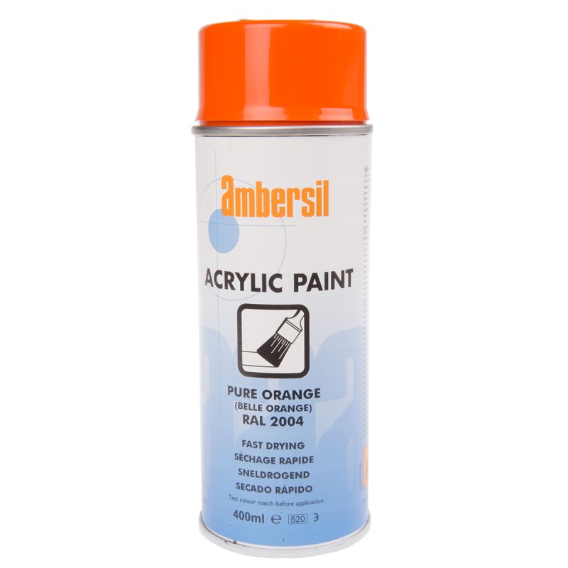 1 pcs - Ambersil 400ml Orange Gloss Spray Paint