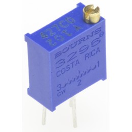 1 pcs - 1kΩ, Through Hole Trimmer Potentiometer 0.5W Top Adjust Bourns, 3296