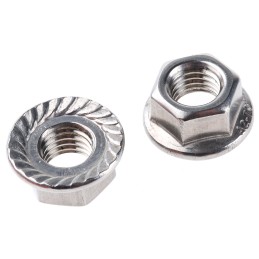 1 Bag of 25 - RS PRO, Plain Stainless Steel Flanged Hex Nut, DIN 6923, M10