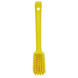 1 pcs - Vikan Medium Bristle Yellow Scrubbing Brush, 22mm bristle length, PET bristle material