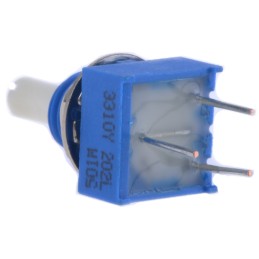 1 pcs - Bourns 2kΩ Rotary Potentiometer 1-Gang, Panel Mount (Through Hole), 3310Y-001-202L