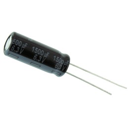10 pcs - Panasonic 1500μF Aluminium Electrolytic Capacitor 6.3V dc, Radial, Through Hole - EEUFR0J152L