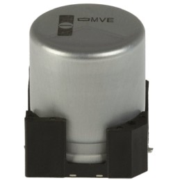 10 pcs - CHEMI-CON 10μF Aluminium Electrolytic Capacitor 16V dc, Surface Mount - EMVE160ARA100MD55G