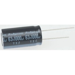 10 pcs - Rubycon 1000μF Aluminium Electrolytic Capacitor 16V dc, Radial, Through Hole - 16YXF1000MEFCT810X20