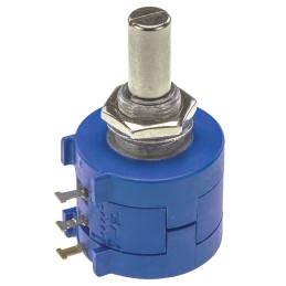 1 pcs - Bourns 500Ω Rotary Potentiometer 10-Turns 1-Gang Panel Mount, 3590S-2-501L