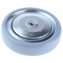 1 pcs - Tente Grey Rubber Non-Marking Trolley Wheel, 100kg