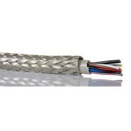 1 Reel of 30 M - Alpha Wire Expandable Braided Tinned Copper Silver Cable Sleeve, 11.11mm Diameter, 30m Length