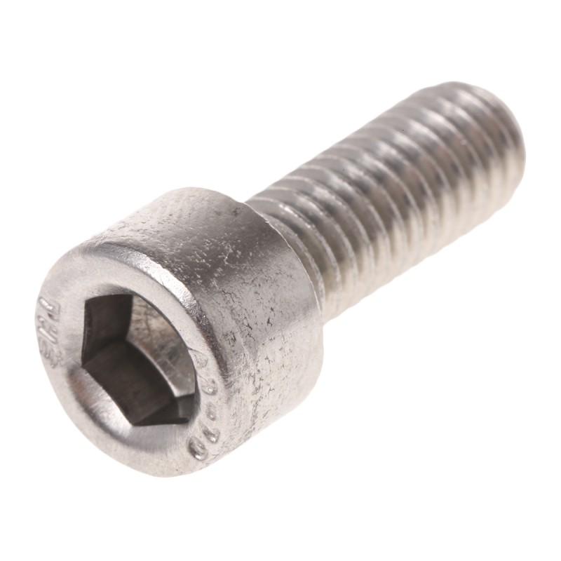1 Bag of 25 - RS PRO Plain Stainless Steel Hex Socket Cap Screw, DIN 912, M8 x 10mm