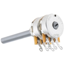 1 pcs - TE Connectivity 10kΩ Rotary Potentiometer 2-Gang Panel Mount, 27ESA103MMF50NF