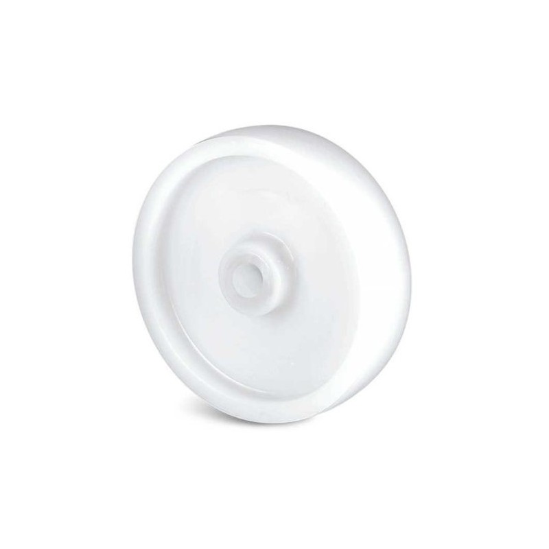 1 pcs - Guitel Hervieu White Polypropylene Impact Resistant Trolley Wheel, 100kg