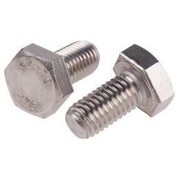 1 Bag of 25 - Plain Stainless Steel Hex, Hex Bolt, M10 x 20mm