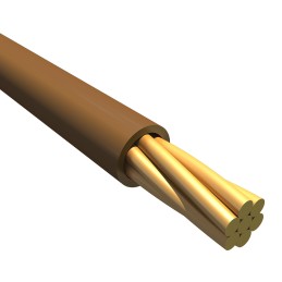 1 Reel of 30 M - Alpha Wire EcoWire Series Brown 0.08 mm² Hook Up Wire, 28 AWG, 7/0.12 mm, 30m, MPPE Insulation