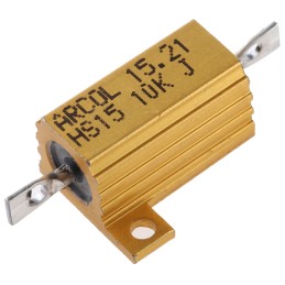 1 pcs - Arcol, 10kΩ 15W Wire Wound Chassis Mount Resistor HS15 10K J ±5%