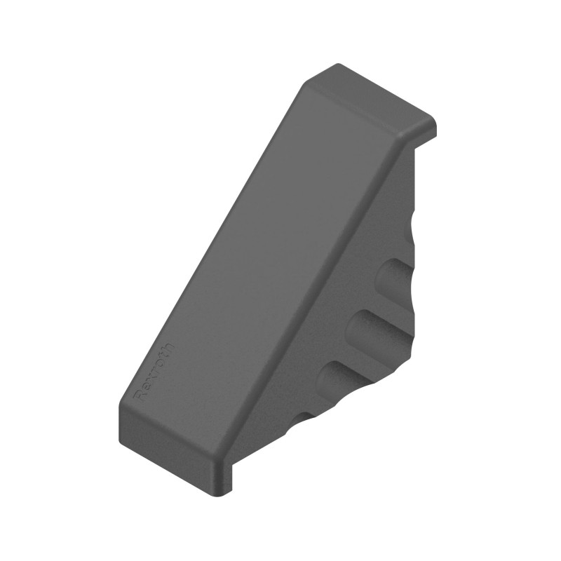 1 pcs - Bosch Rexroth Black Polypropylene Angle Bracket Cap, 30 mm Strut Profile, 8mm Groove