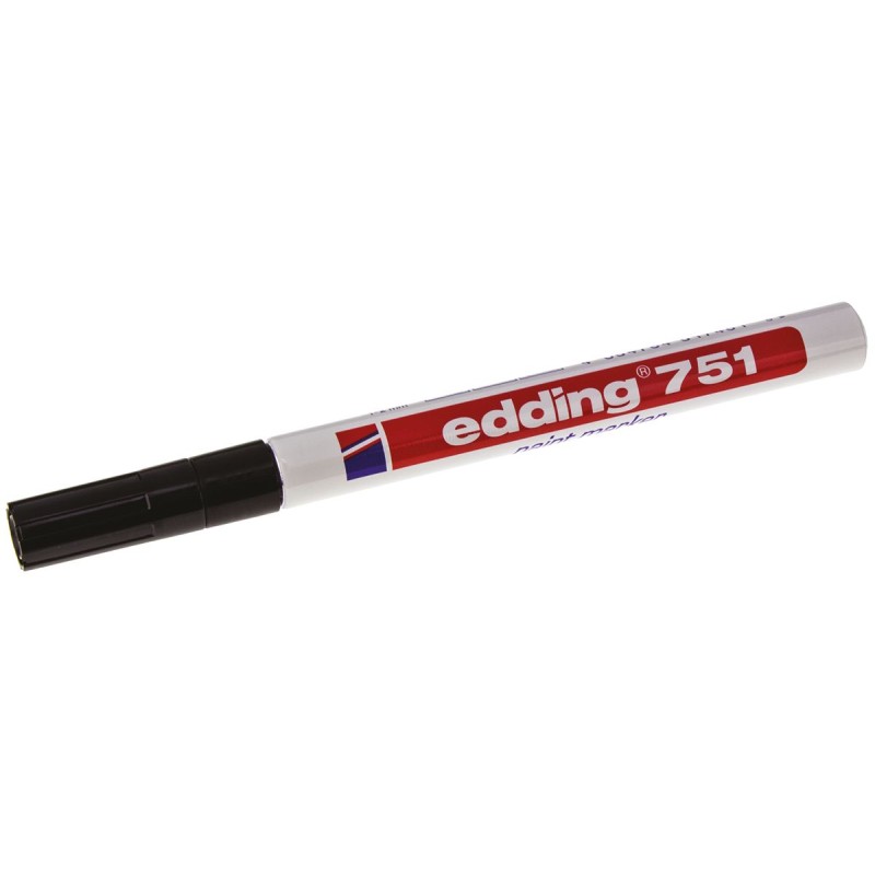 1 pcs - Edding Black 1 - 2mm Fine Tip Paint Marker Pen for use with Glass, Metal, Plastic, Wood