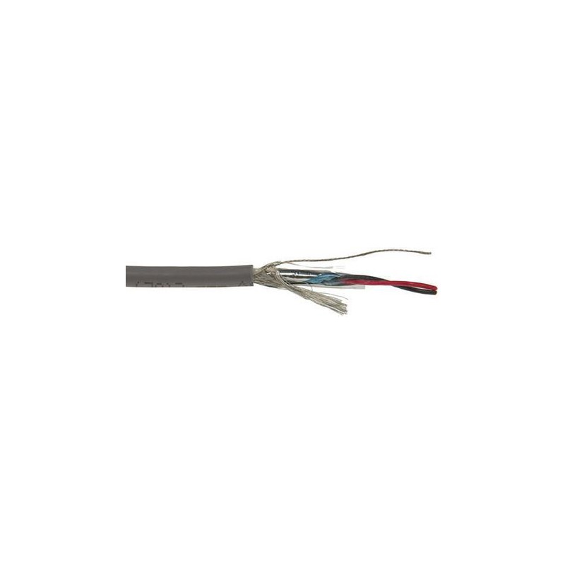 1 Reel of 30 M - Alpha Wire Multicore Industrial Cable, 0.2 mm², 2 Cores, 24 AWG, Screened, 30m, Grey Sheath