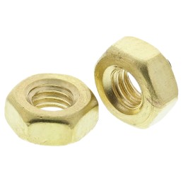 1 Bag of 250 - RS PRO, Plain Brass Hex Nut, DIN 934, M3