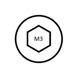 1 Bag of 250 - RS PRO, Plain Brass Hex Nut, DIN 934, M3