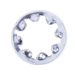 1 Bag of 250 - Bright Zinc Plated Steel Internal Tooth Shakeproof Washer, M4