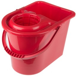 1 pcs - 12L Plastic Red Mop Bucket With Handle
