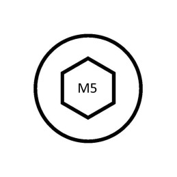 1 Bag of 250 - RS PRO Stainless Steel, Hex Nut, M5