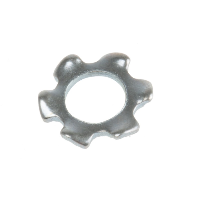 1 Bag of 250 - Bright Zinc Plated Steel External Tooth Lock Washer, M2.5