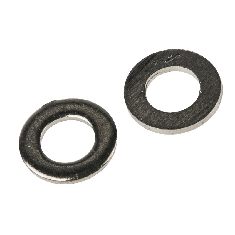 1 Bag of 250 - Nickel Plated Brass Plain Washers, M5