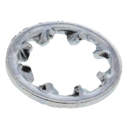 1 Bag of 250 - Bright Zinc Plated Steel Internal Tooth Shakeproof Washer, M6, DIN 6797J