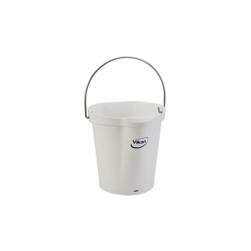 1 pcs - 6L Plastic White Bucket With Handle