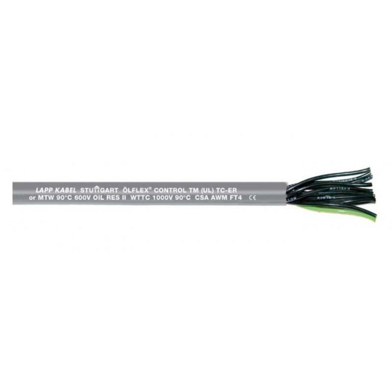 1 Reel of 50 M - Lapp ÖLFLEX CONTROL TM Control Cable, 4 Cores, 1 mm², YY, Unscreened, 50m, Grey, 17 AWG